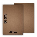 CARTON KRAFT LINER Grosor de 1 mm.  Paquete de 10 hojas ( disponible en 47 x 60 cm )