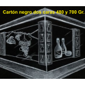 CARTON DOBLE CARA  -  480 gr Negro / Negro intenso mate grosor 0.5 mm. ( disponible en 4 tamaños )