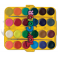 ESTUCHE DE ACUARELA diametro de la pastilla 30 mm. referencia 703 y 704 ( disponible en 12 y 24 colores )